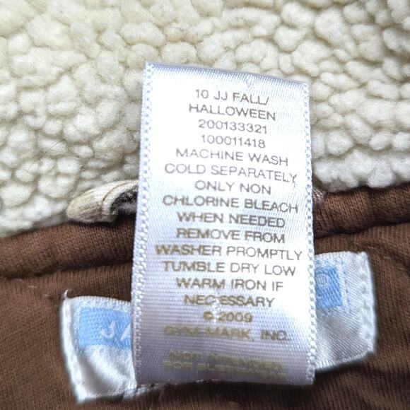 Janie and Jack Jacket Boys Size 12-18m Brown Plaid Sherpa - Picture 5 of 5